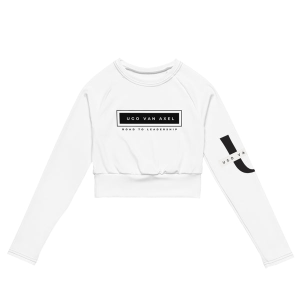 Recycled long-sleeve crop top