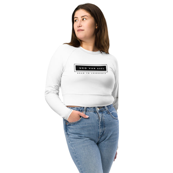 Recycled long-sleeve crop top