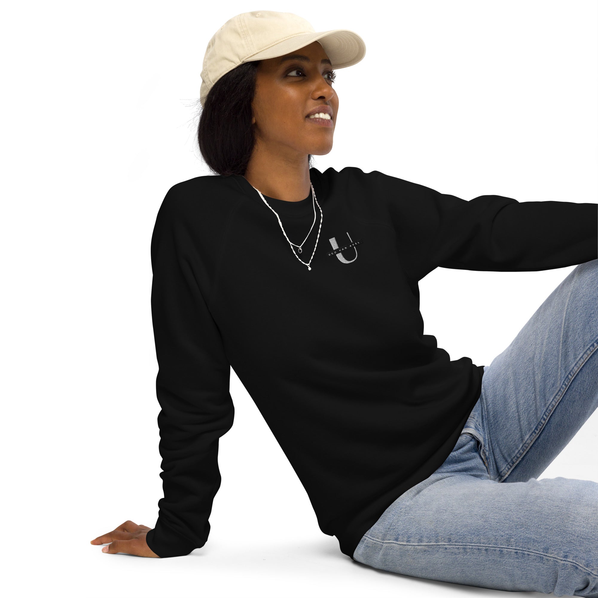 Unisex organic raglan sweatshirt – UGO VAN AXEL