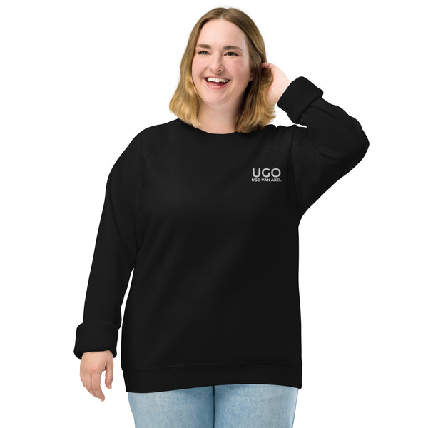 Unisex organic raglan sweatshirt