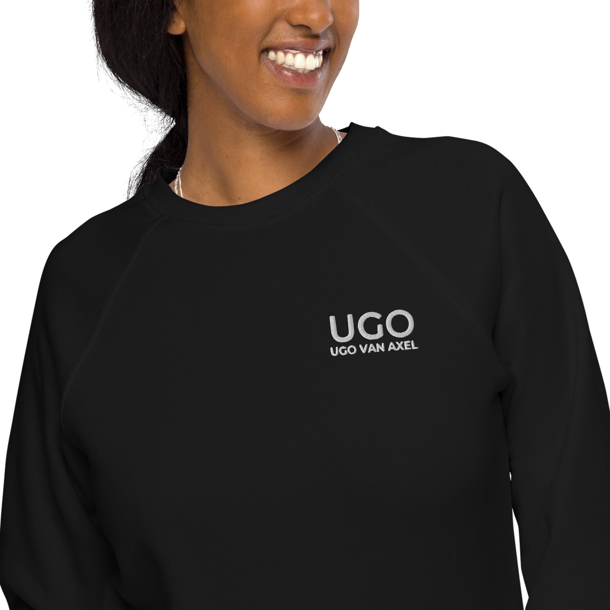 Unisex organic raglan sweatshirt