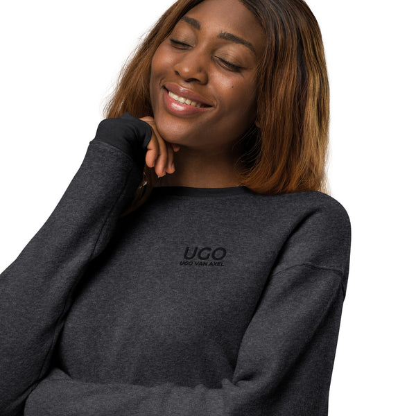 Unisex sueded fleece sweatshirt