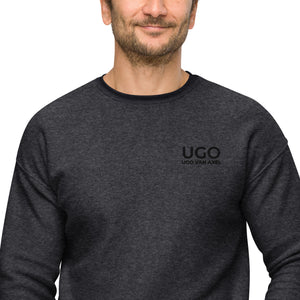 Unisex sueded fleece sweatshirt