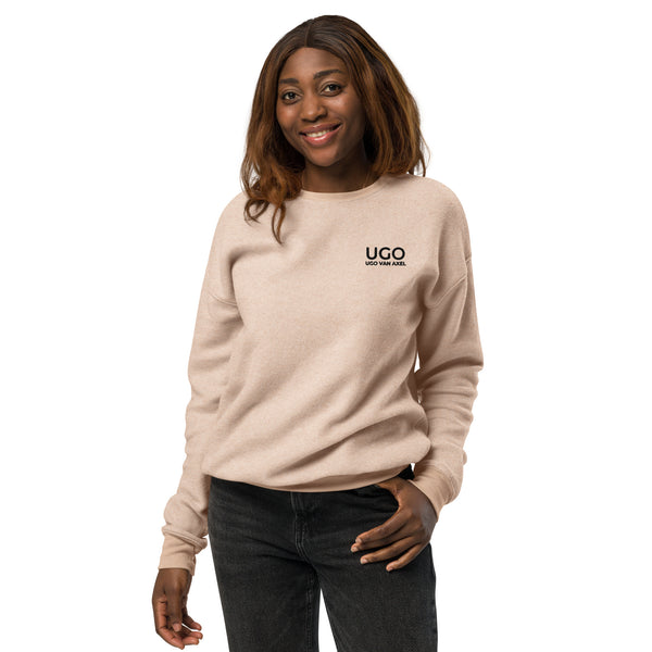 Unisex sueded fleece sweatshirt