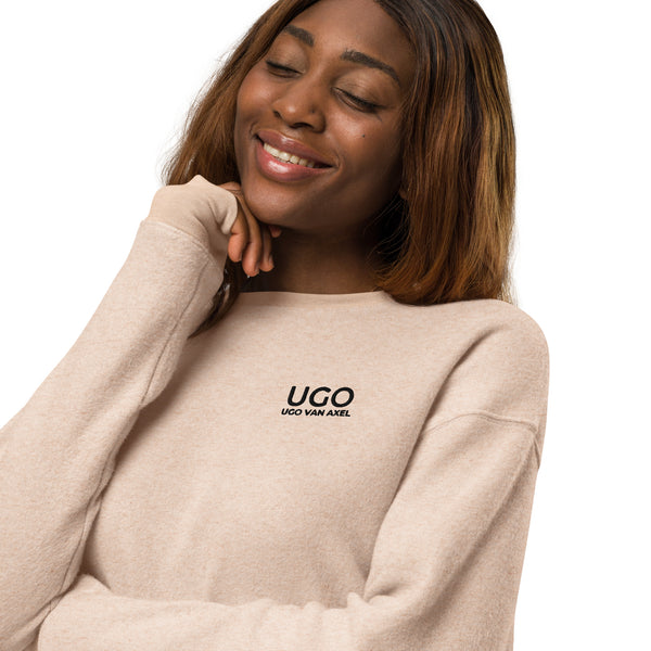 Unisex sueded fleece sweatshirt